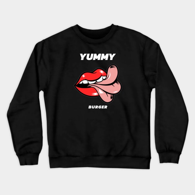 Yummy Burger Crewneck Sweatshirt by Boga